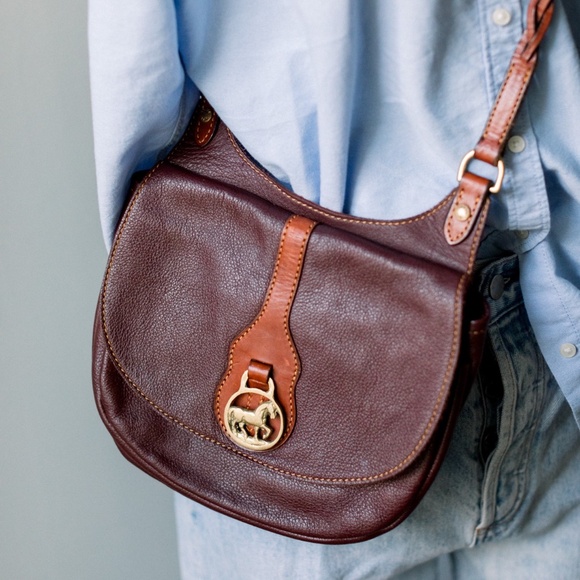 Leather Handmade Saddle Bag - Burgundy  - UNIQUE - Picture 1 of 15